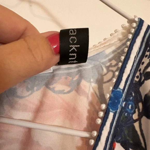 High Waist, Deep V Neck Floral Maxi Dress - Picture 5 of 7